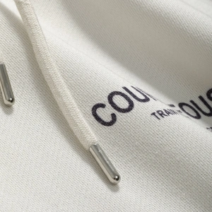 Yıldız Baskılı Damla Omuzlu Kapüşonlu Üst Bej