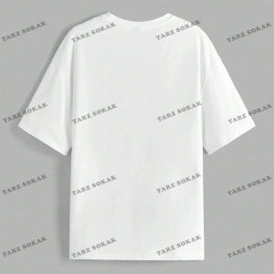 Yıldız Baskılı Oversize Kalıp Unisex T-shirt