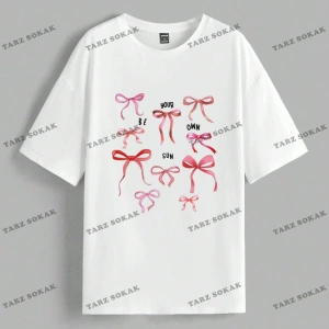 Yıldız Baskılı Oversize Kalıp Unisex T-shirt