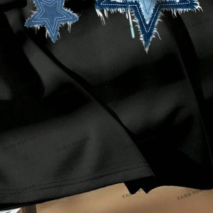 Yıldız Baskılı Oversize Kalıp Unisex T-shirt