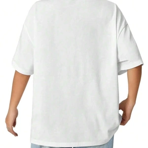 Yıldız Grafikli Yuvarlak Yaka Kısa Kollu Tişört