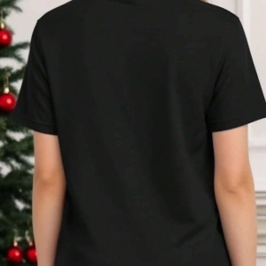 Yıldız Grafikli Yuvarlak Yaka Kısa Kollu Tişört