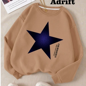 Yıldız Y2k Harajuka Style Sokak Trend Tasarım Harajuku/gotik Bej