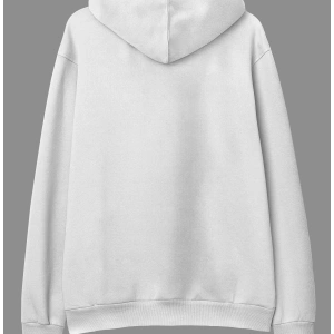 YQYQ----Oversize Garfield Tasarım Baskılı Kapüşonlu Sweatshirt Hoodie Beyaz