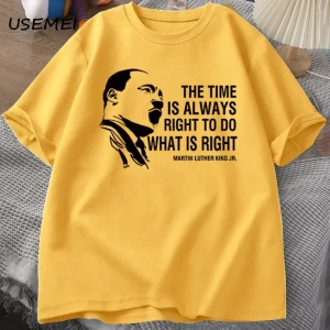 Zaman her zaman yapmak için doğru T shirt erkekler kadınlar Martin lutherking T-shirt MLK boy 3072