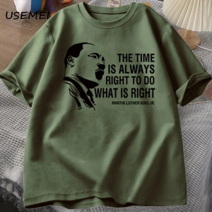 Zaman her zaman yapmak için doğru T shirt erkekler kadınlar Martin lutherking T-shirt MLK boy 3072