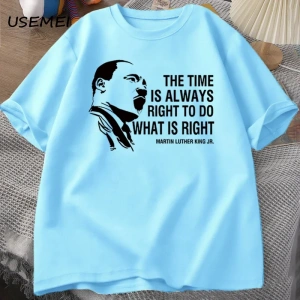 Zaman her zaman yapmak için doğru T shirt erkekler kadınlar Martin lutherking T-shirt MLK boy 3072