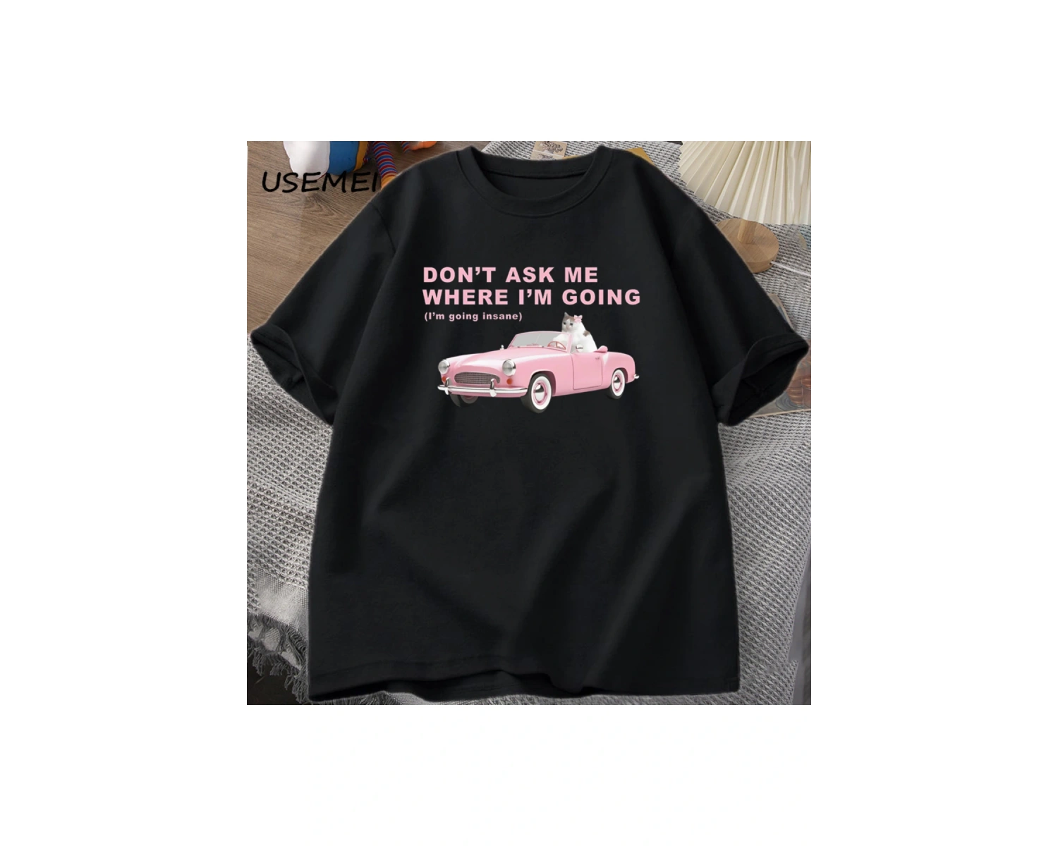 Ben Uia Kedi T-shirt Erkek Kadın Hip Hop Müzik Pamuk Kısa Kollu Yuvarlak Boyun Tshirt erkek 2875