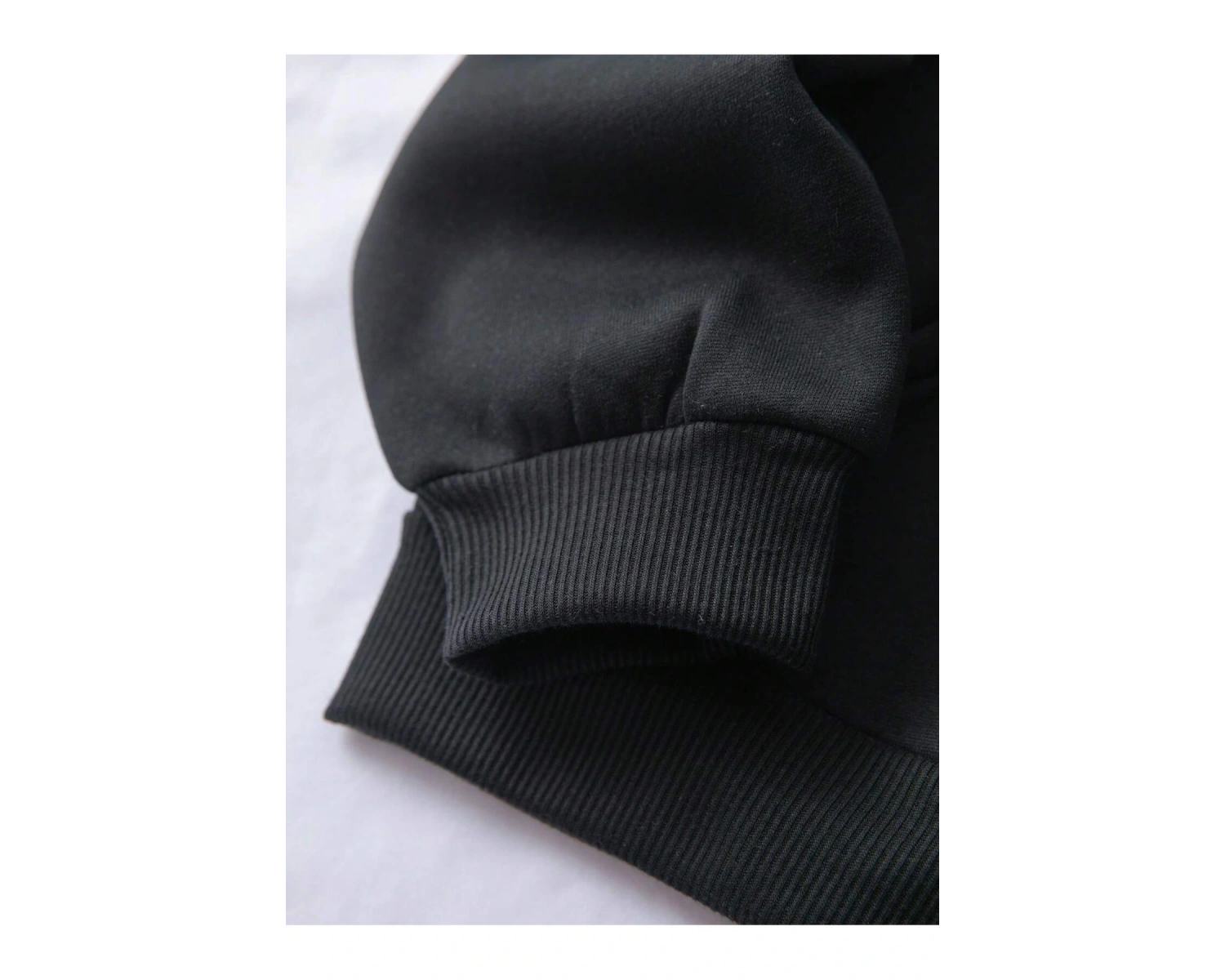 . Essnce Butterfly Print Kangaroo Pocket Drawstring Lined Hoodie Siyah