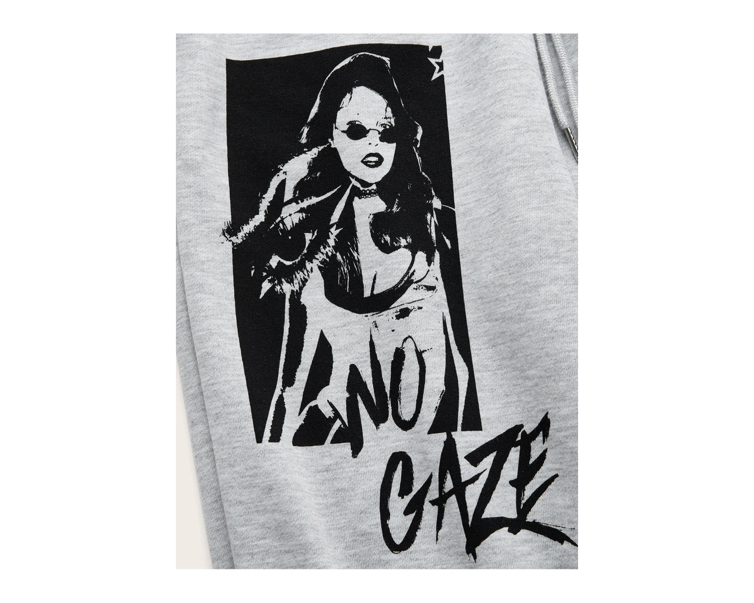 & Figure Graphic Drawstring Waist 4 Mevsim Eşofman