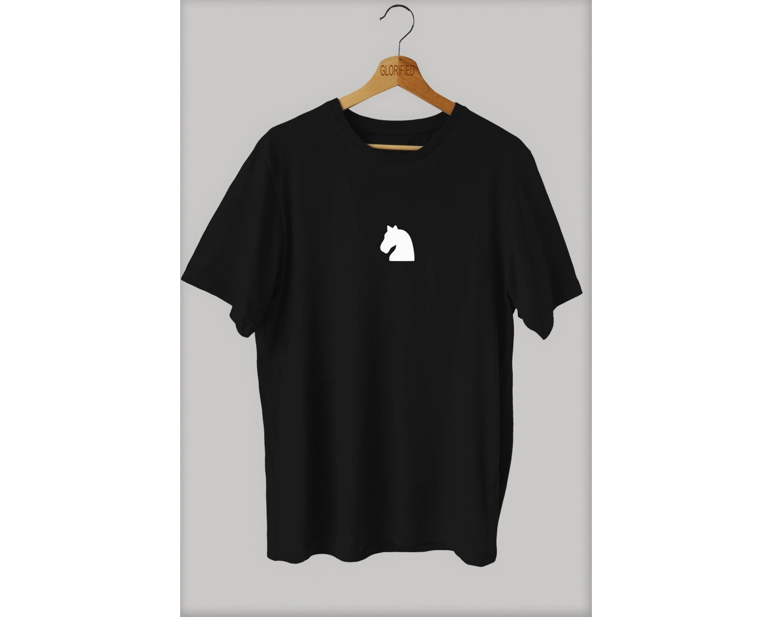 -wed Satranç At Baskılı Oversize T-shirt ( Tişört )sokak Tarzı