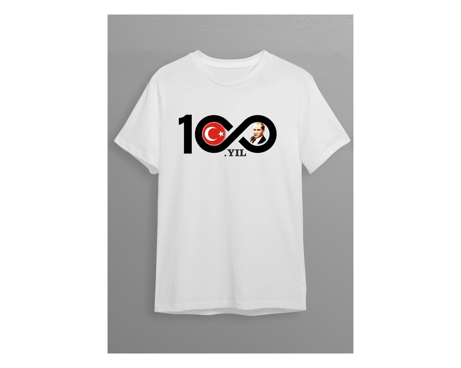 100. Yıl Atatürk Baskılı Unisex T-shirt HY01