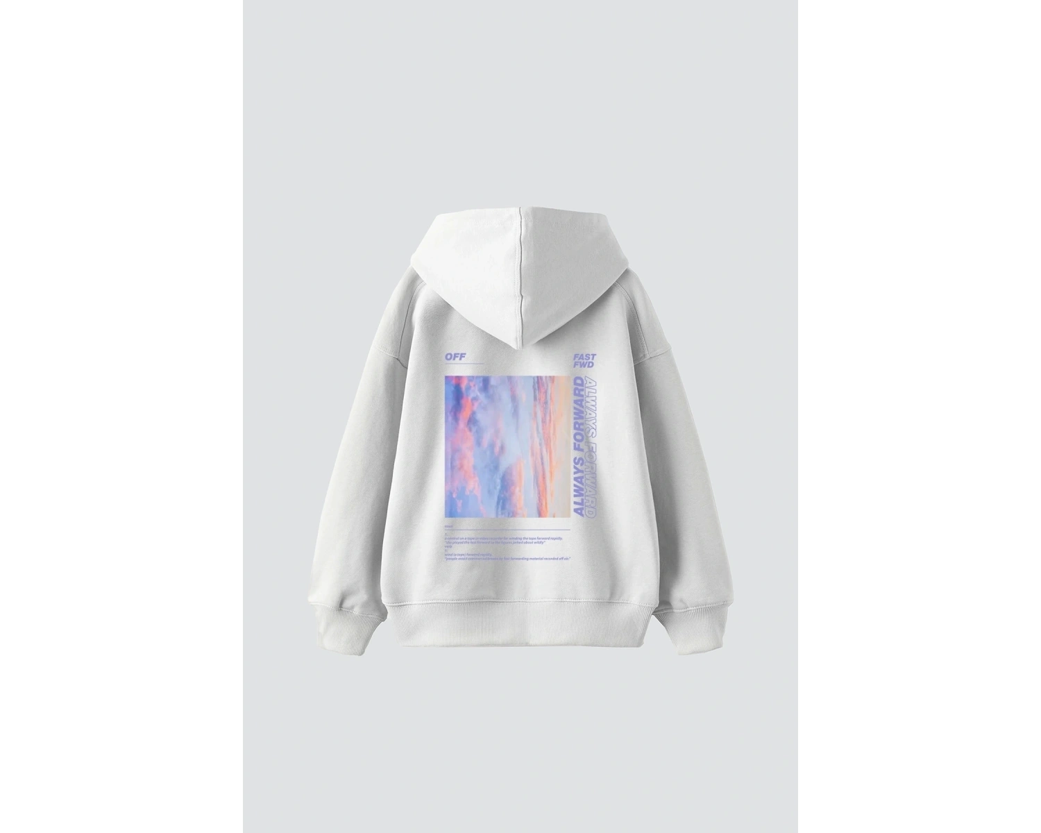 1989 Sırt Baskılı Oversize Unisex Premium Beyaz