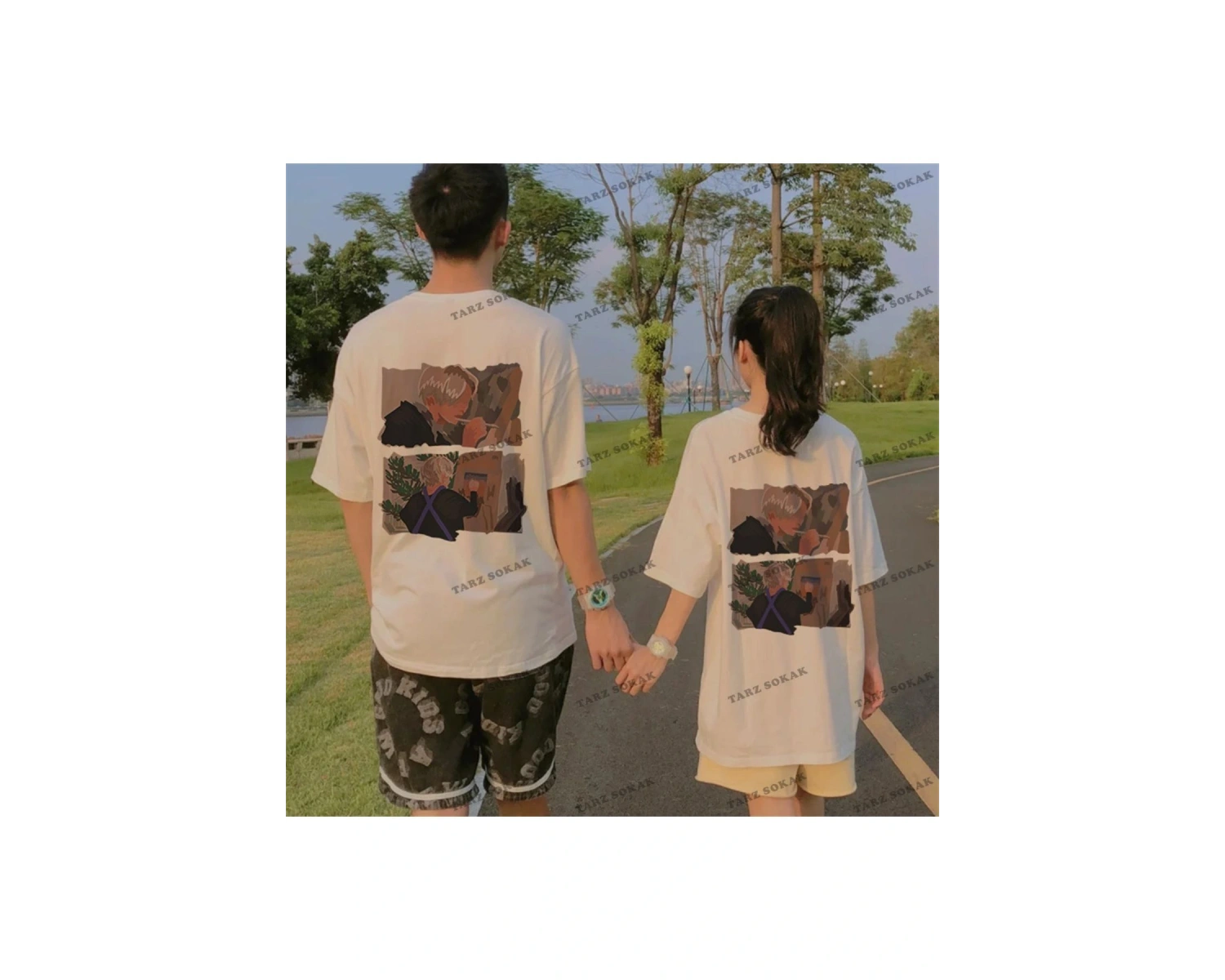 2 Adet Tir Harajuku Style Çift Sevgili Kombinleri Couple Clothing Yeni Sezon