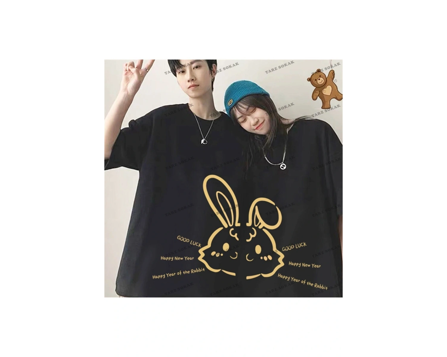 2 Adet Tir Harajuku Style Çift Sevgili Kombinleri Couple Clothing Yeni Sezon