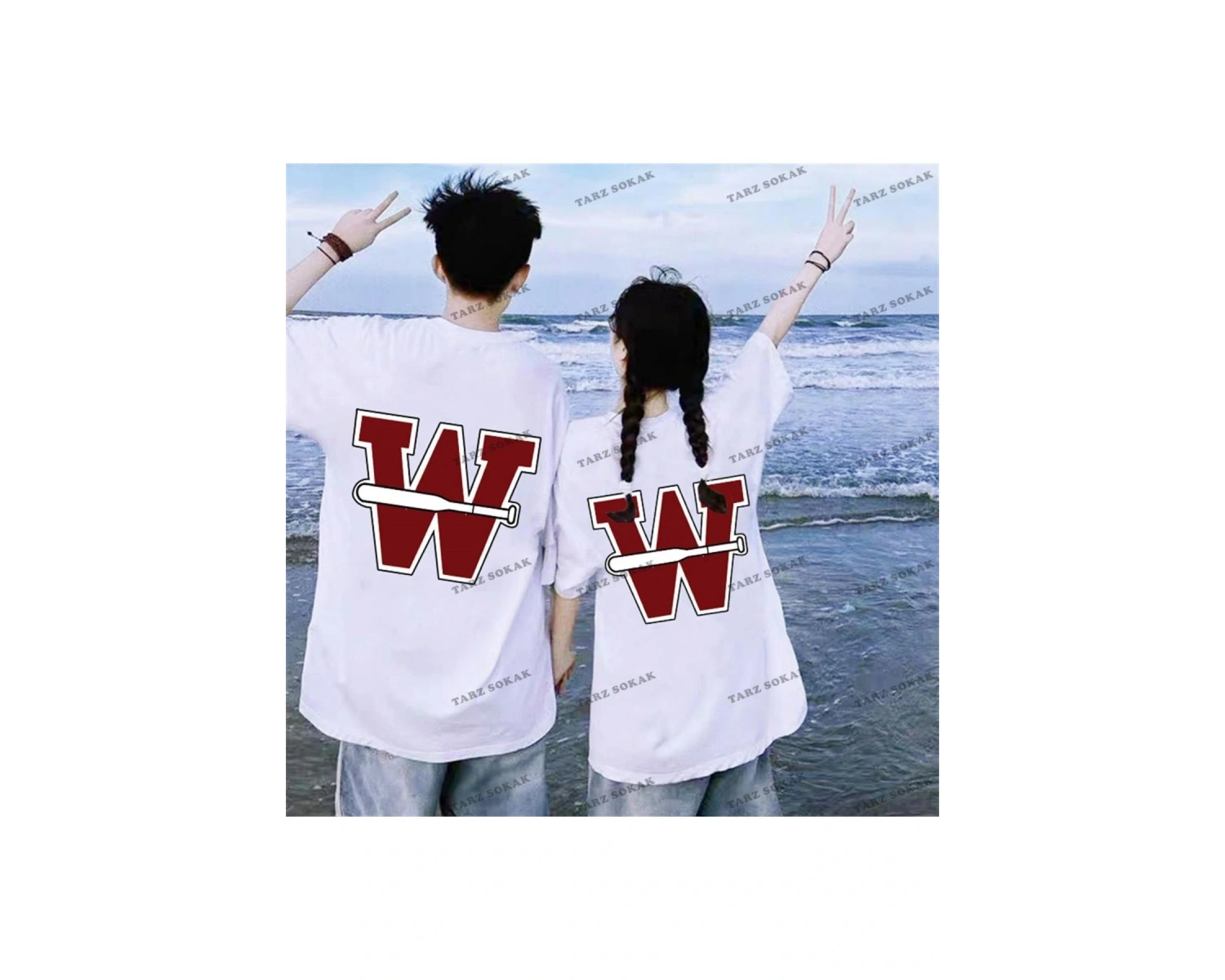 2 Adet Tir Harajuku Style Çift Sevgili Kombinleri Couple Clothing Yeni Sezon