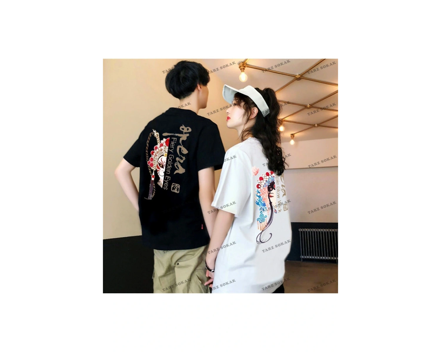 2 Adet Tir Harajuku Style Çift Sevgili Kombinleri Couple Clothing Yeni Sezon