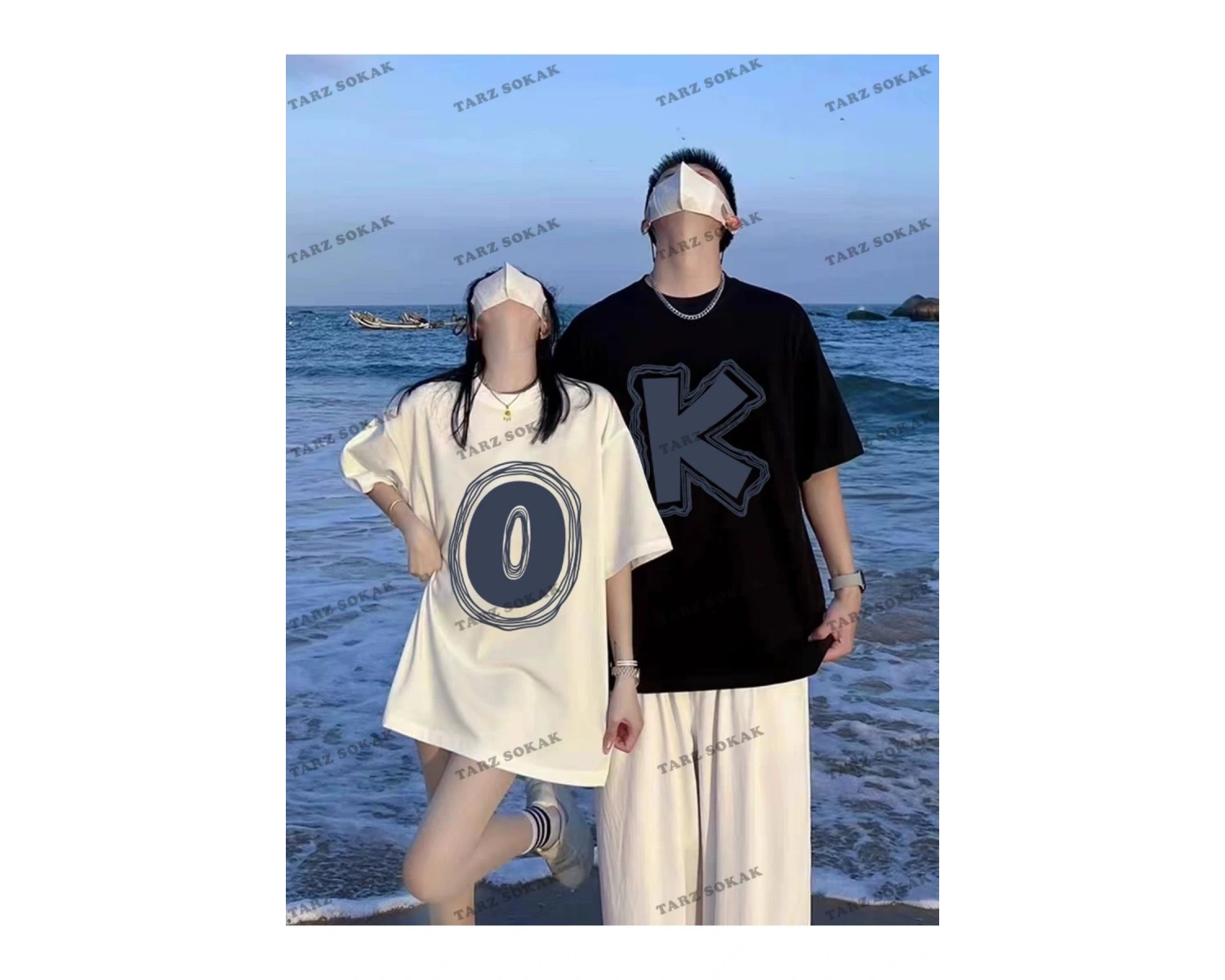 2 Adet Tir Harajuku Style Çift Sevgili Kombinleri Couple Clothing Yeni Sezon