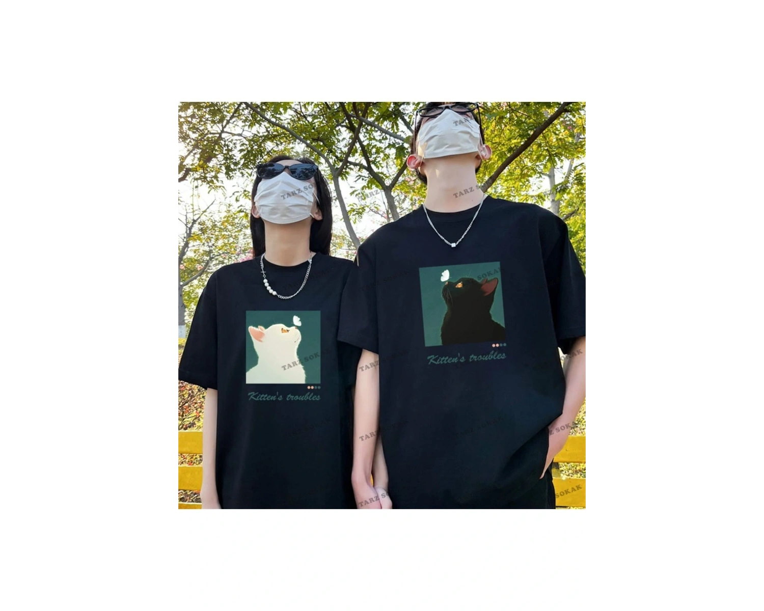2 Adet Tir Harajuku Style Çift Sevgili Kombinleri Couple Clothing Yeni Sezon