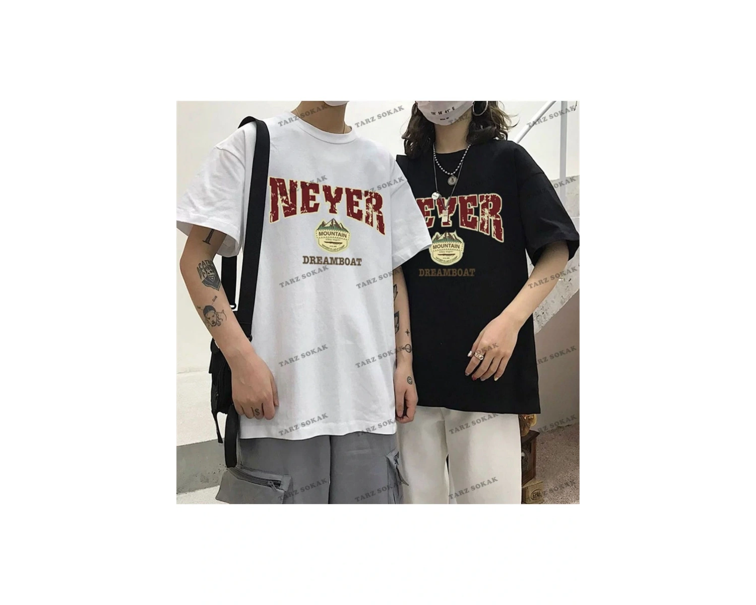 2 Adet Tir Harajuku Style Çift Sevgili Kombinleri Couple Clothing Yeni Sezon