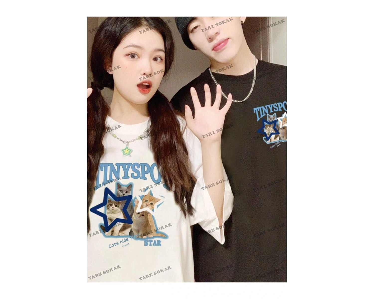 2 Adet Tir Harajuku Style Çift Sevgili Kombinleri Couple Clothing Yeni Sezon