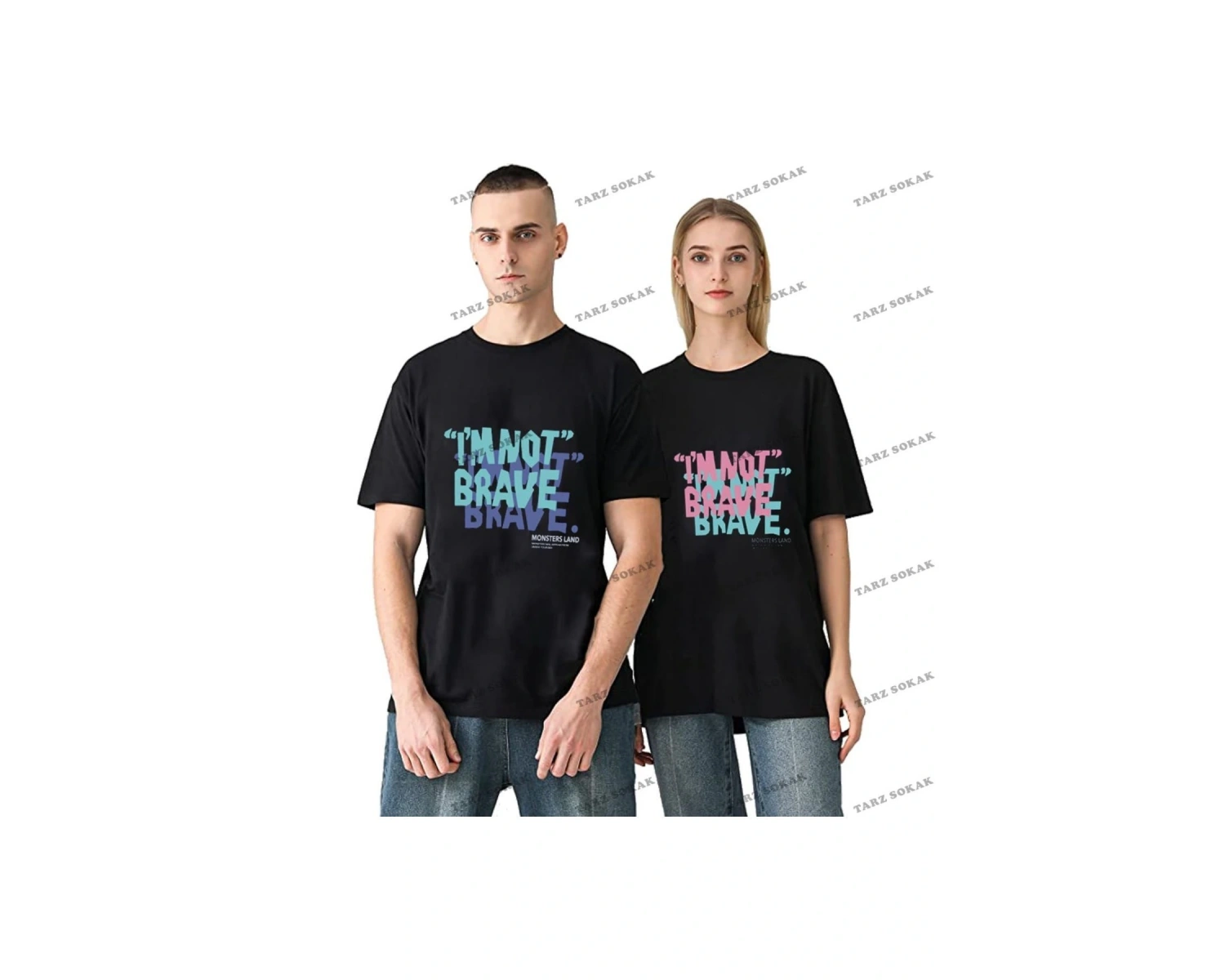 2 Adet Tir Harajuku Style Çift Sevgili Kombinleri Couple Clothing Yeni Sezon