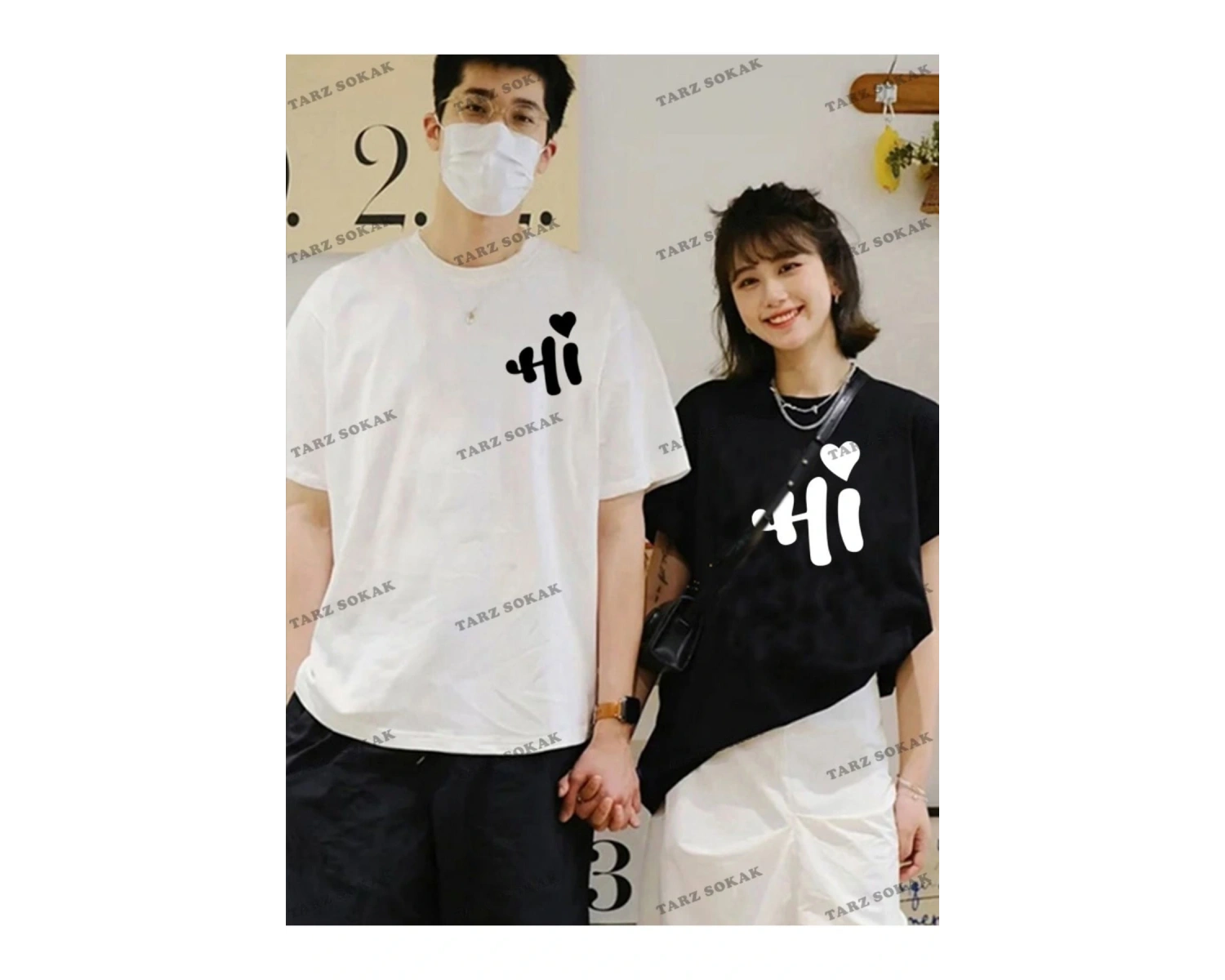 2 Adet Tir Harajuku Style Çift Sevgili Kombinleri Couple Clothing Yeni Sezon