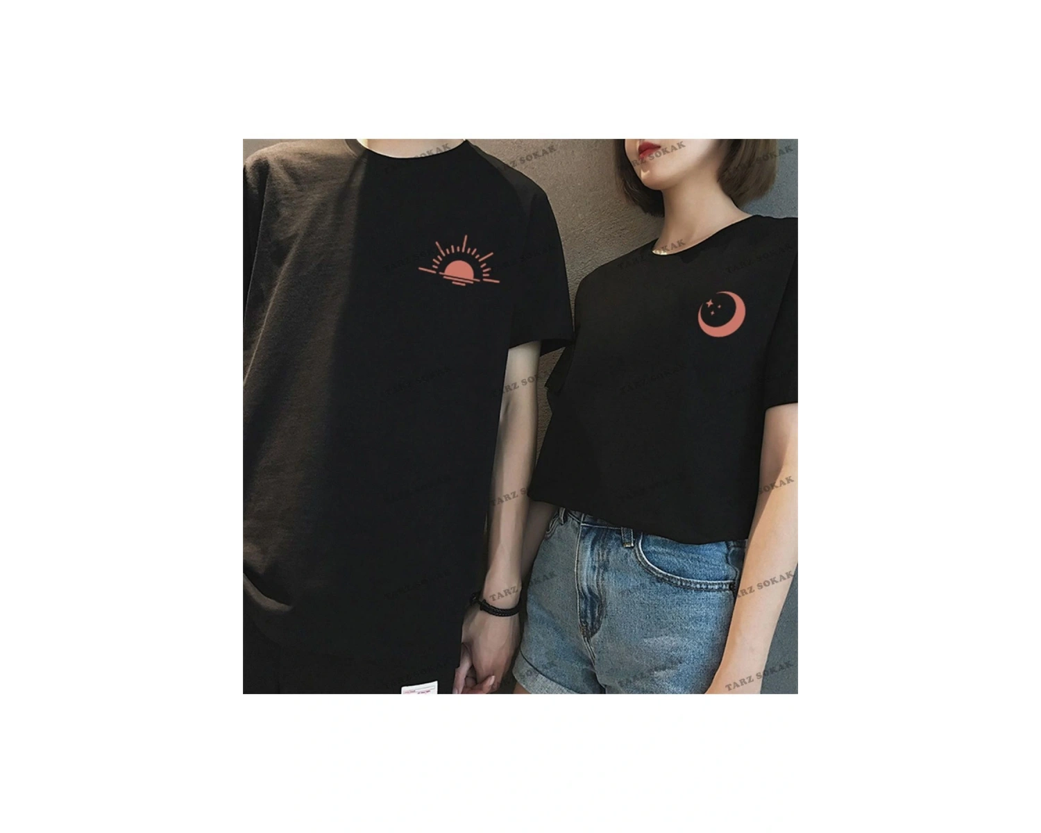 2 Adet Tir Harajuku Style Çift Sevgili Kombinleri Couple Clothing Yeni Sezon