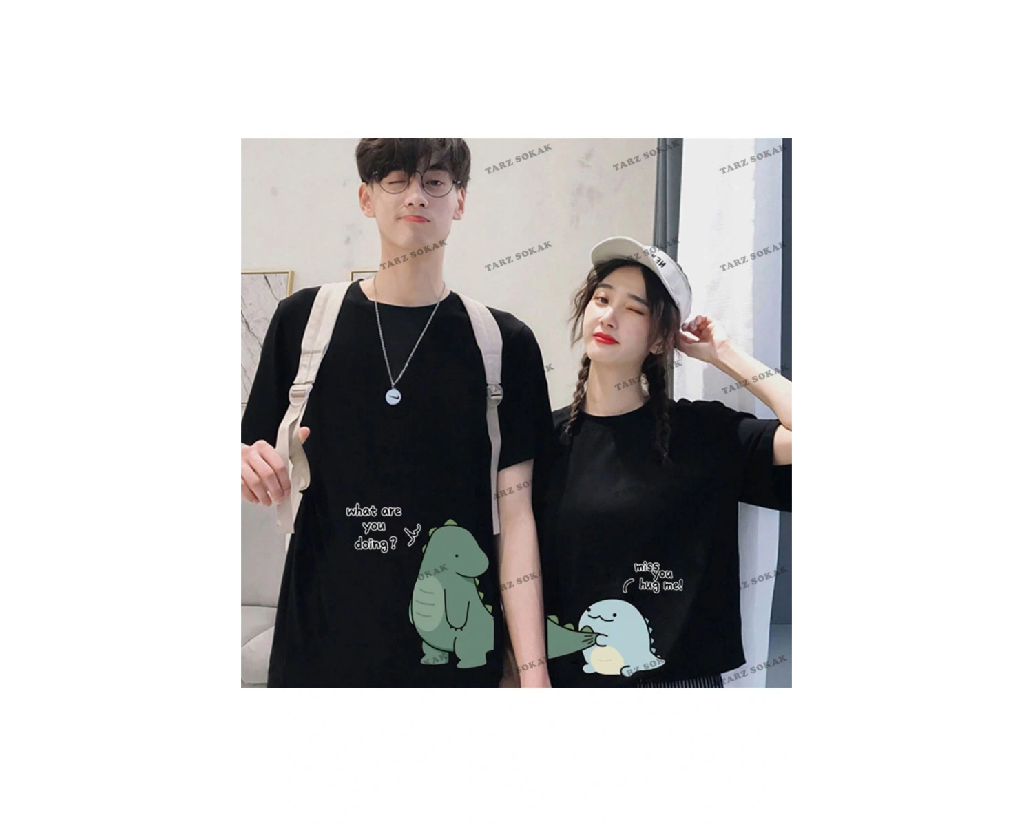 2 Adet Tir Harajuku Style Çift Sevgili Kombinleri Couple Clothing Yeni Sezon