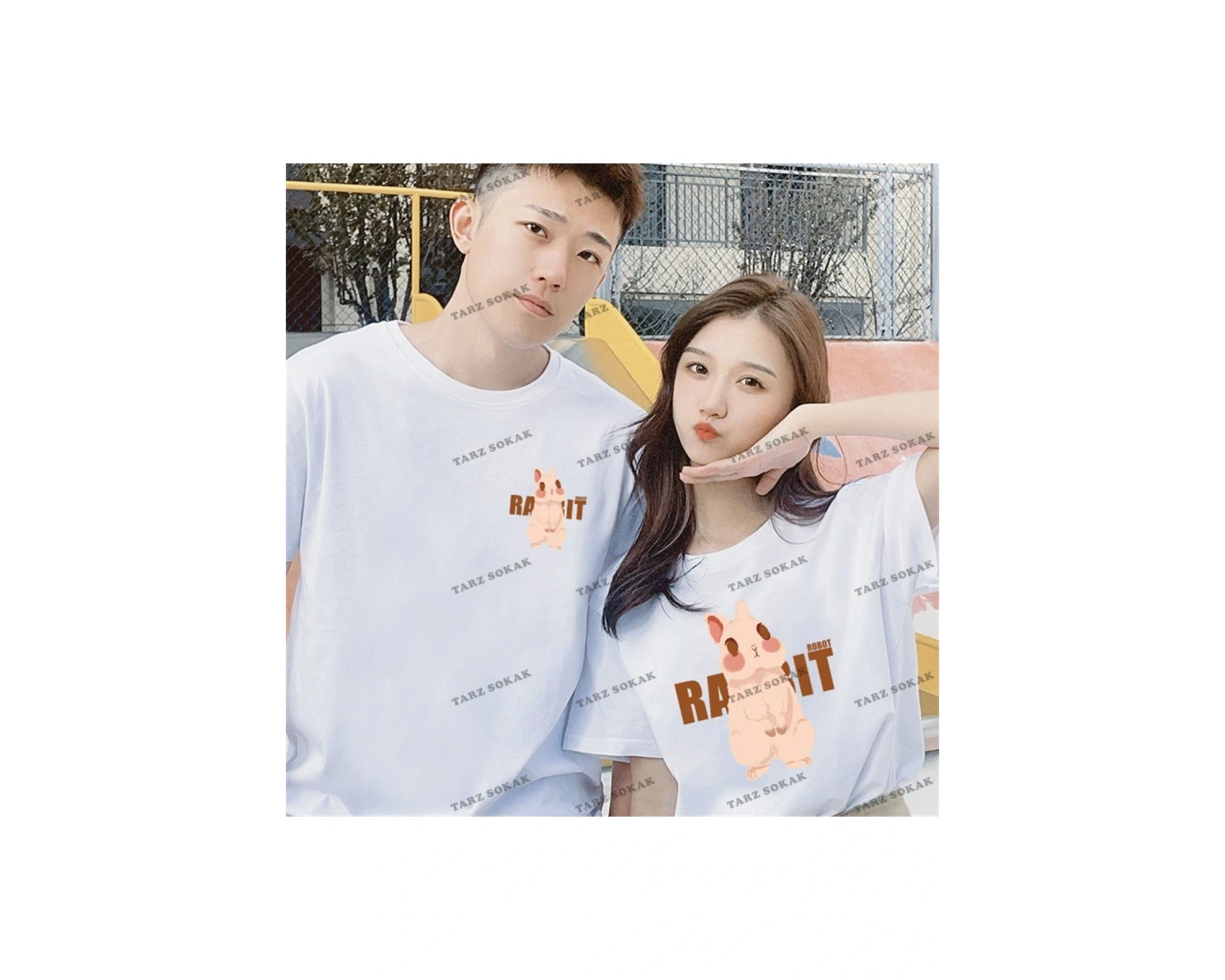 2 Adet Tir Harajuku Style Çift Sevgili Kombinleri Couple Clothing Yeni Sezon