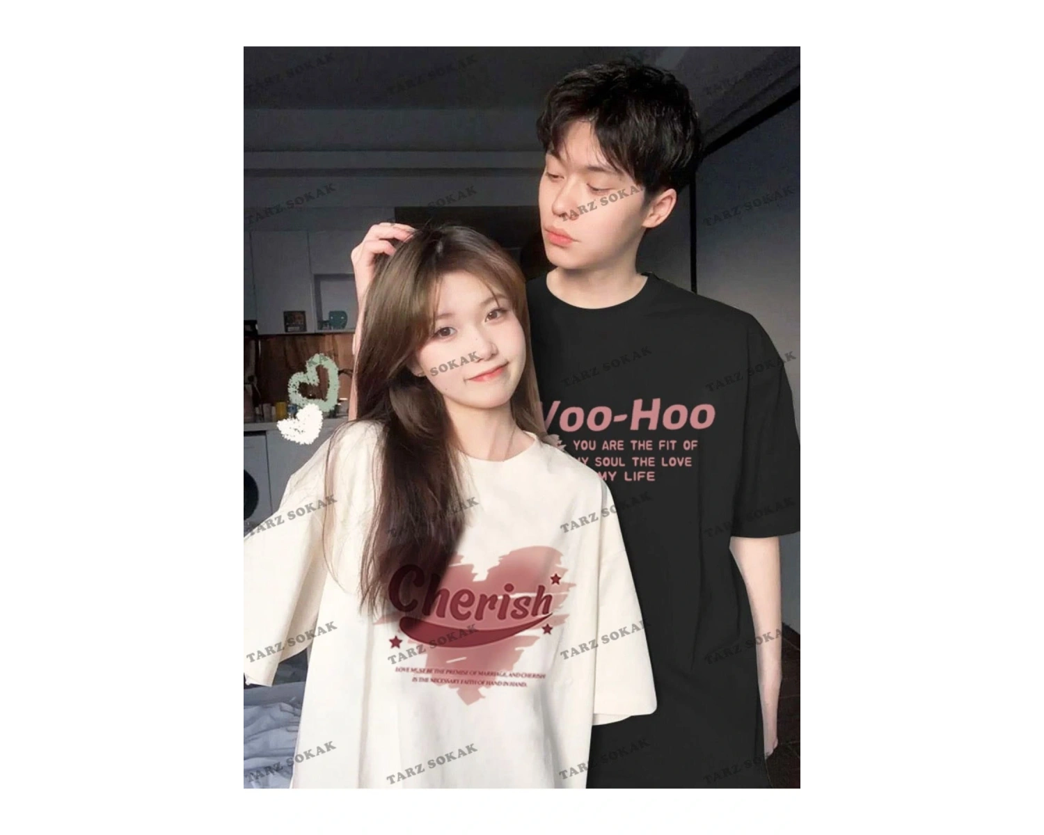 2 Adet Tir Harajuku Style Çift Sevgili Kombinleri Couple Clothing Yeni Sezon