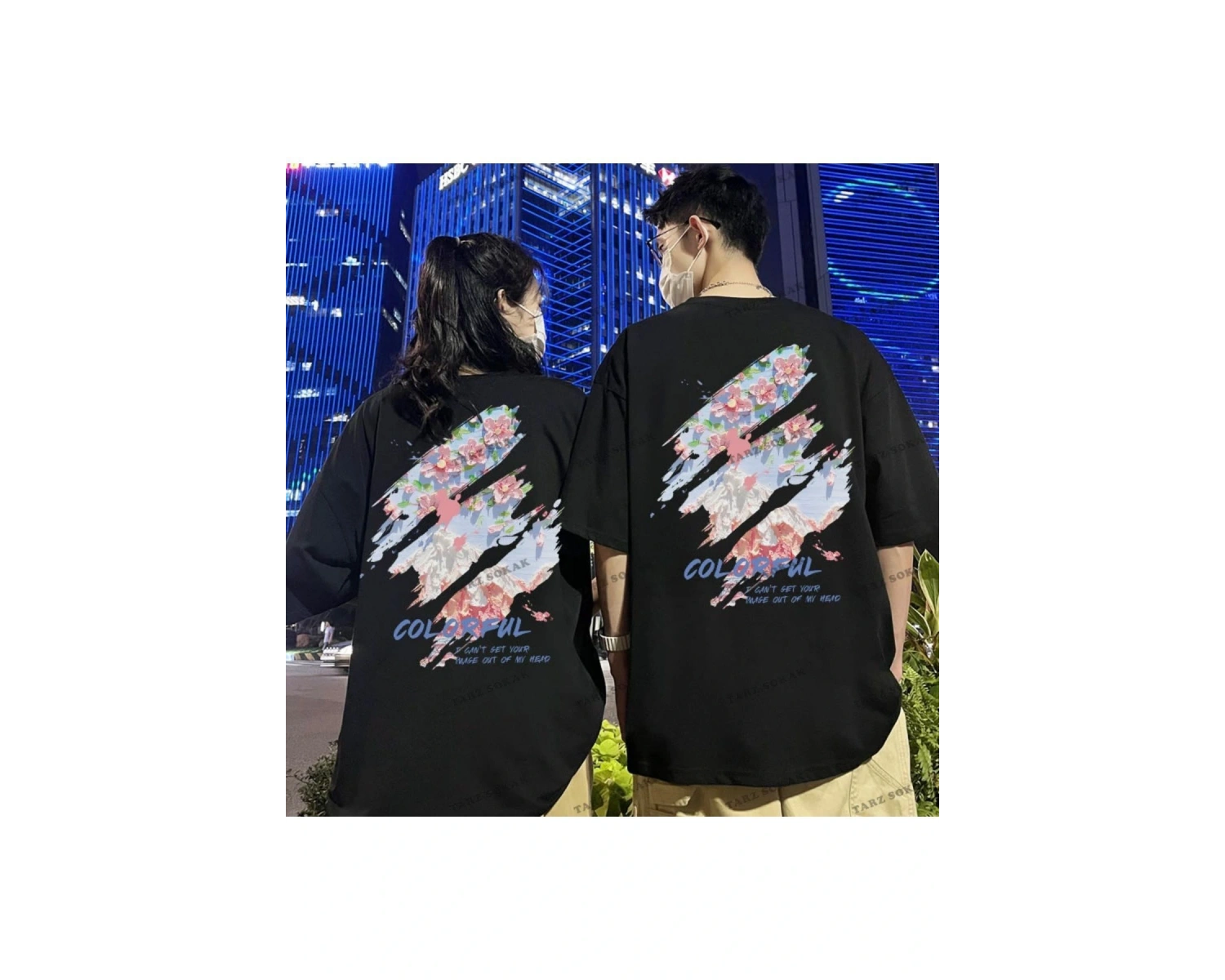 2 Adet Tir Harajuku Style Çift Sevgili Kombinleri Couple Clothing Yeni Sezon