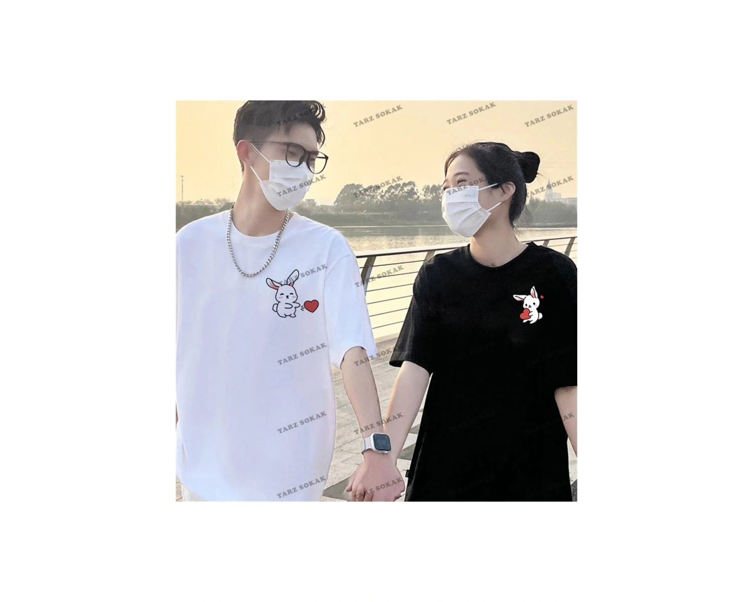 2 Adet Tir Harajuku Style Çift Sevgili Kombinleri Couple Clothing Yeni Sezon