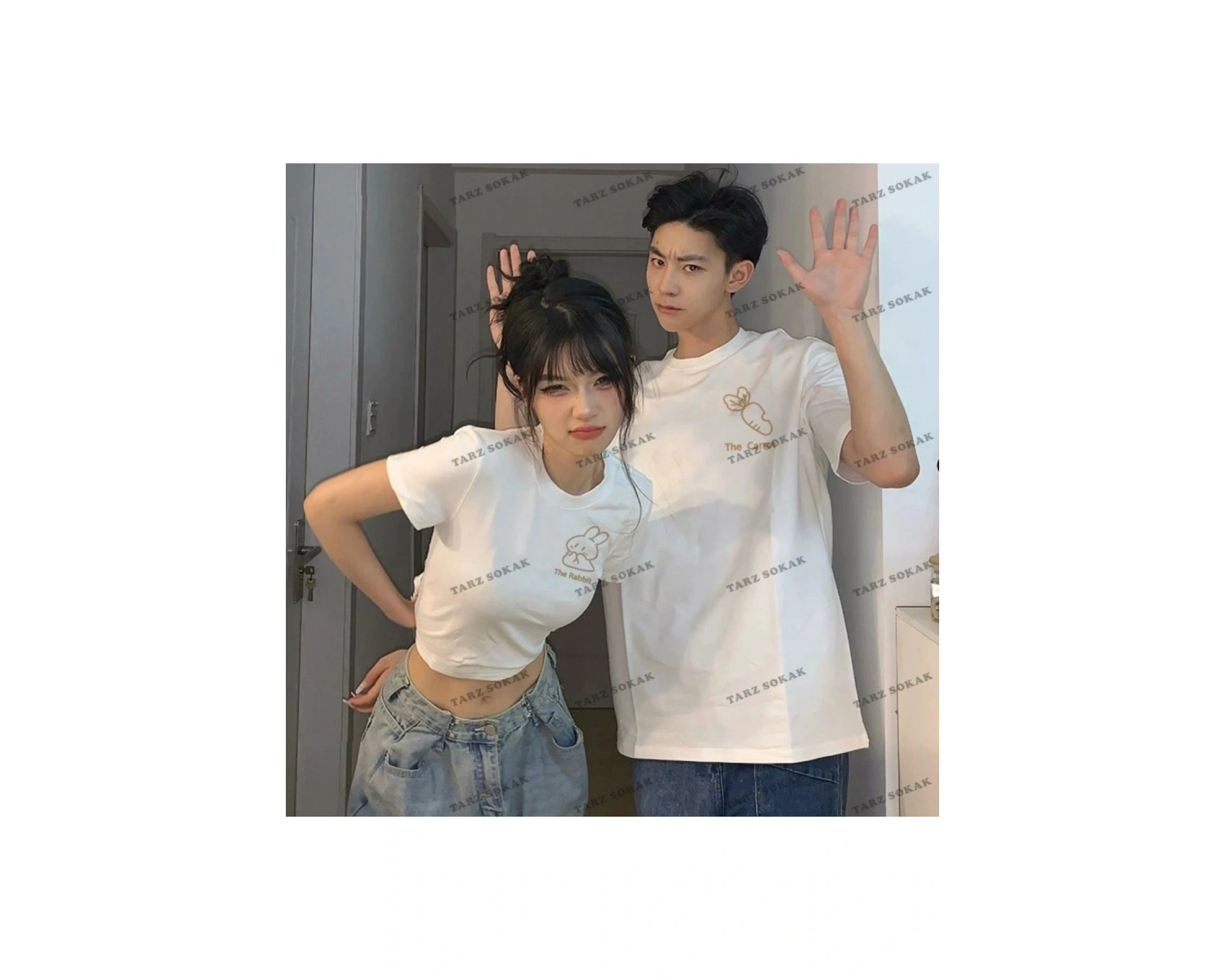 2 Adet Tir Harajuku Style Çift Sevgili Kombinleri Couple Clothing Yeni Sezon