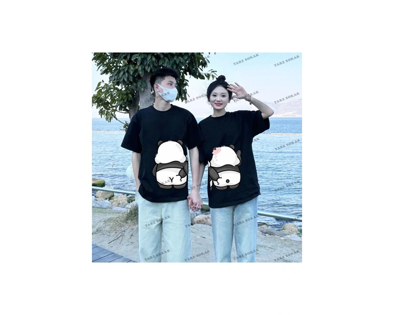 2 Adet Tir Harajuku Style Çift Sevgili Kombinleri Couple Clothing Yeni Sezon