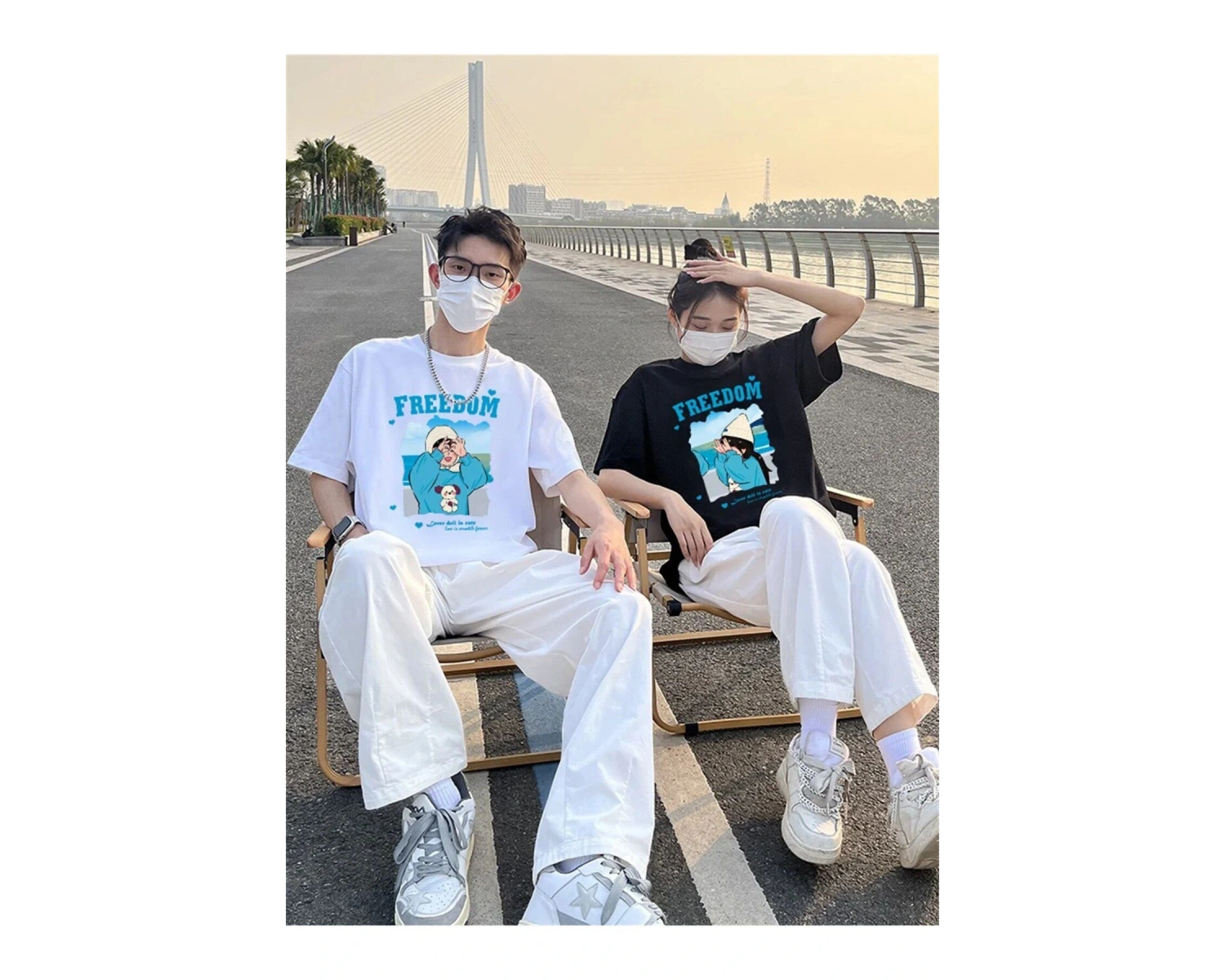 2 Adet Tir Harajuku Style Çift Sevgili Kombinleri Couple Clothing Yeni Sezon