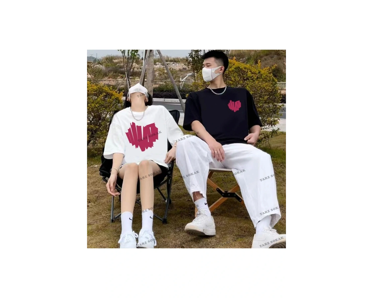 2 Adet Tir Harajuku Style Çift Sevgili Kombinleri Couple Clothing Yeni Sezon