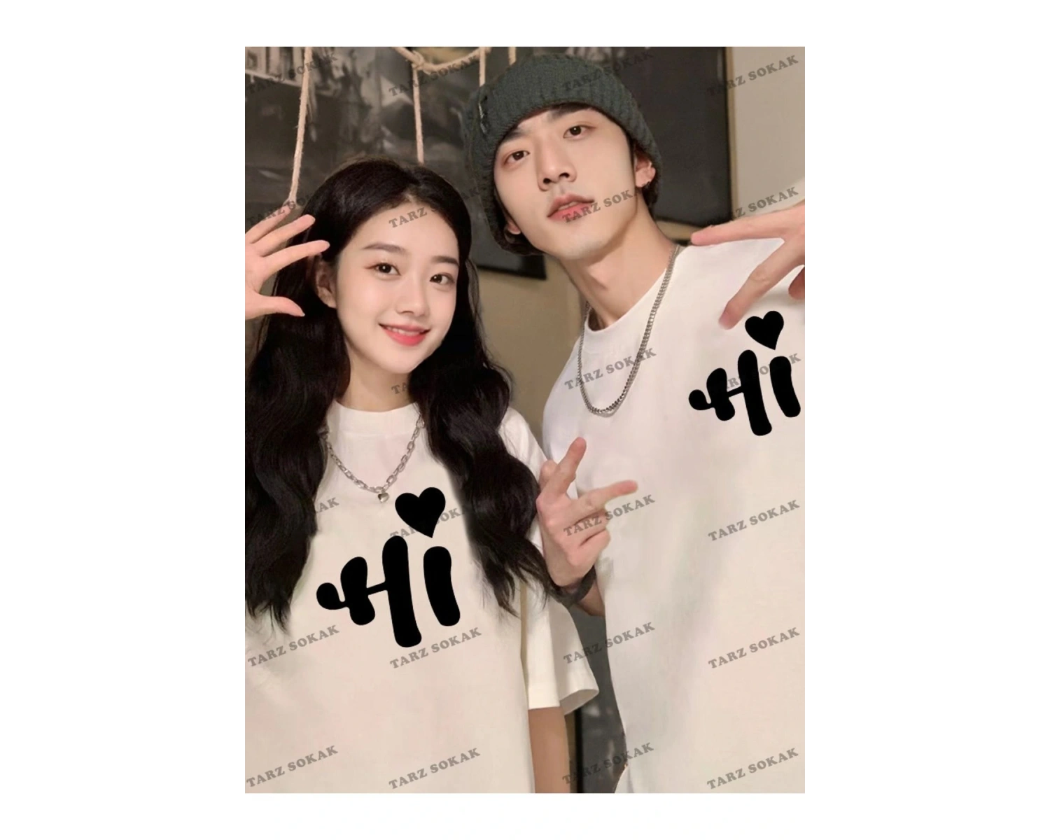 2 Adet Tir Harajuku Style Çift Sevgili Kombinleri Couple Clothing Yeni Sezon