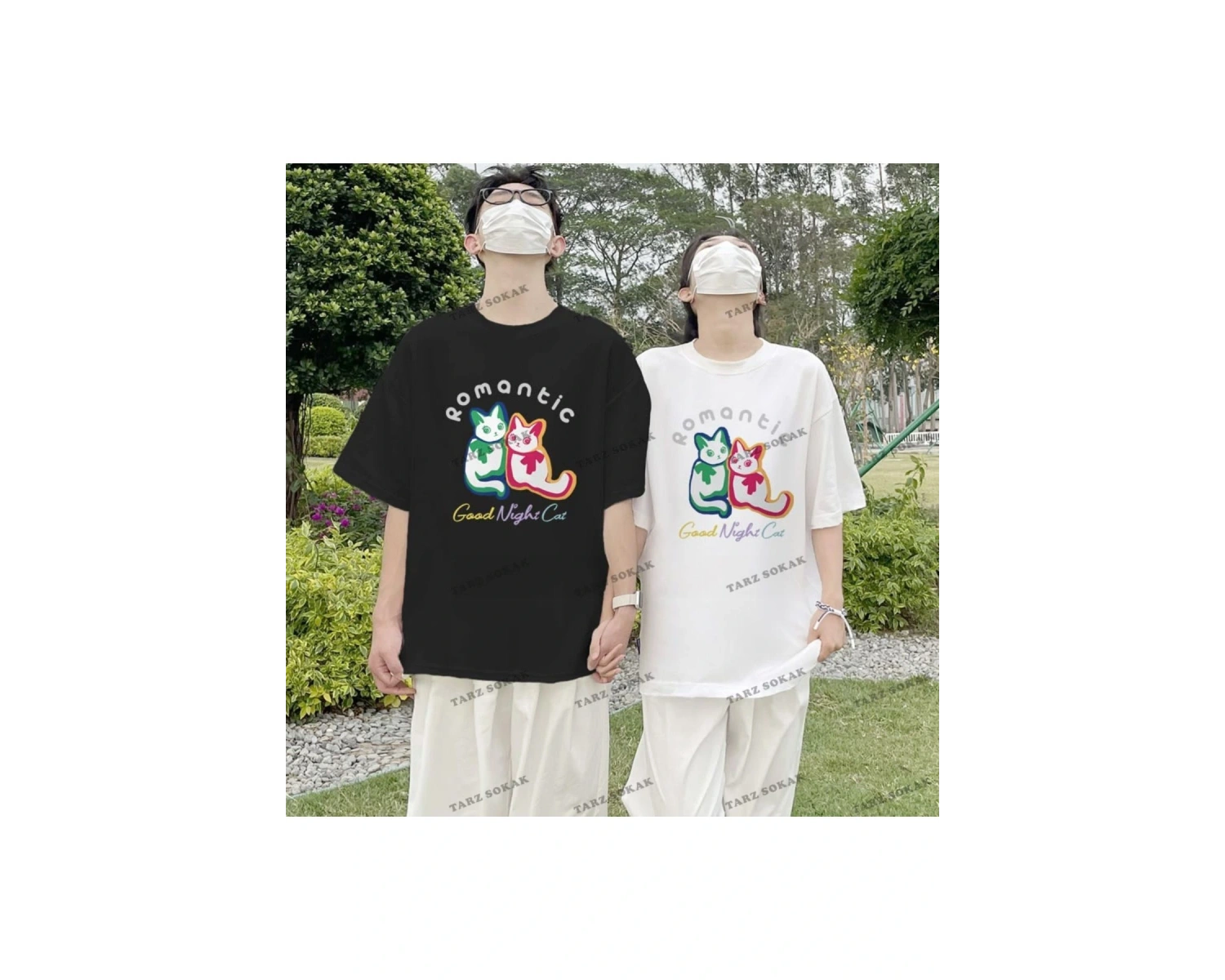 2 Adet Tir Harajuku Style Çift Sevgili Kombinleri Couple Clothing Yeni Sezon