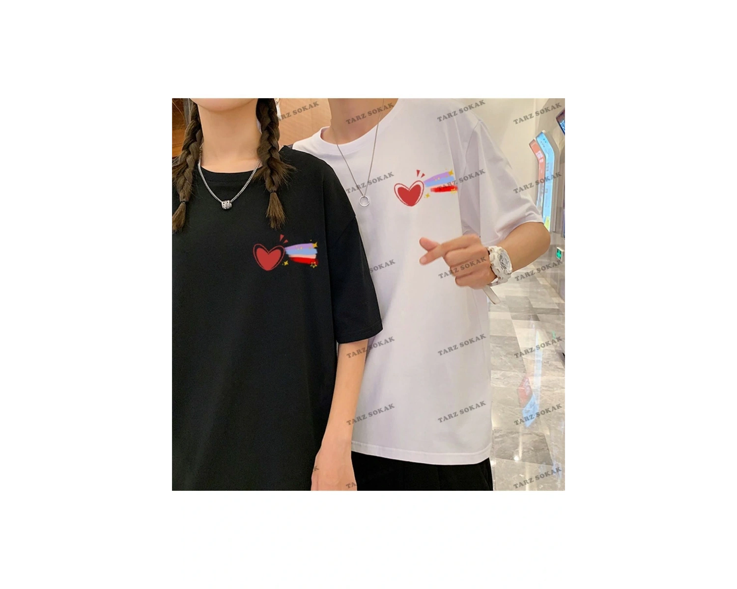 2 Adet Tir Harajuku Style Çift Sevgili Kombinleri Couple Clothing Yeni Sezon