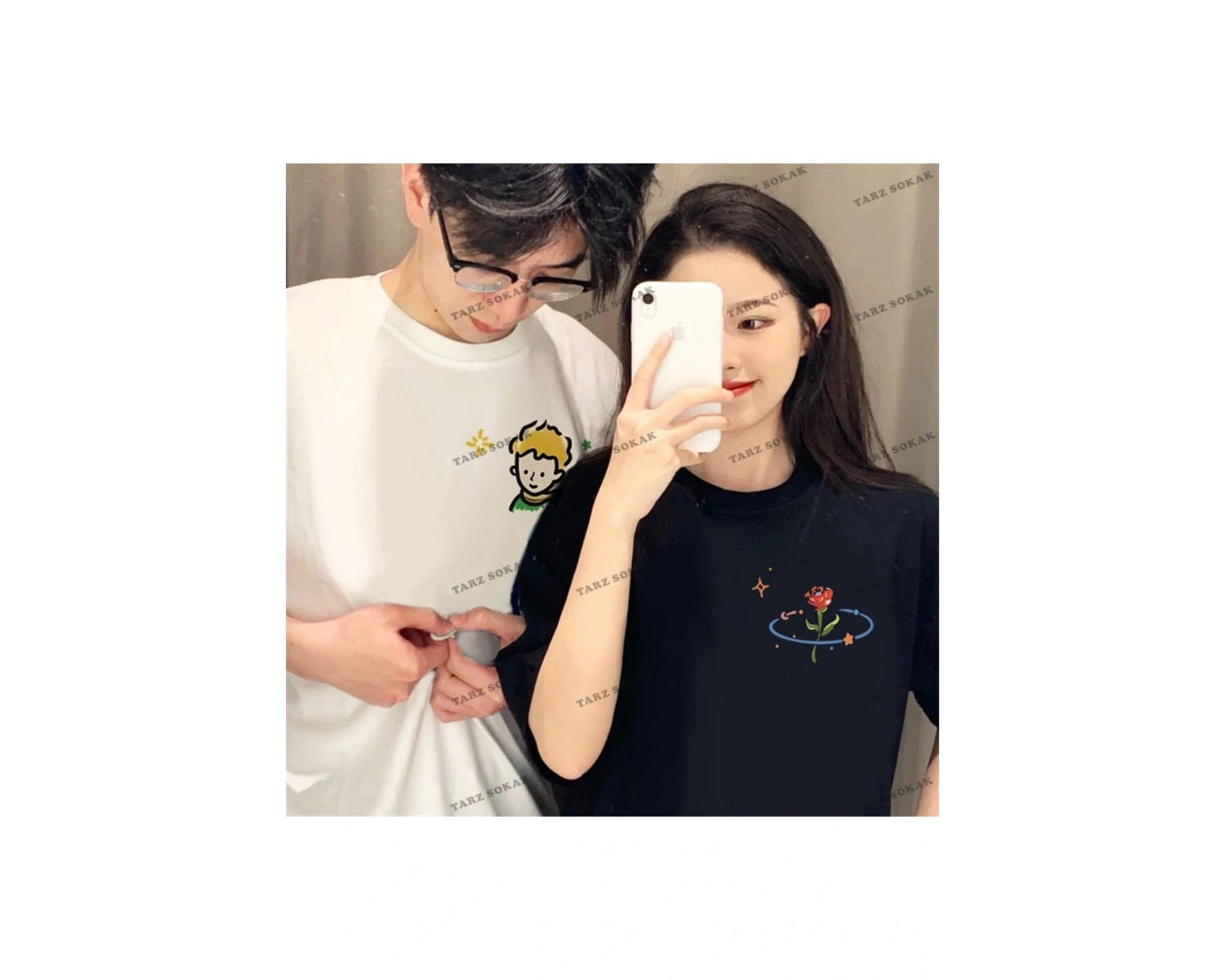 2 Adet Tir Harajuku Style Çift Sevgili Kombinleri Couple Clothing Yeni Sezon