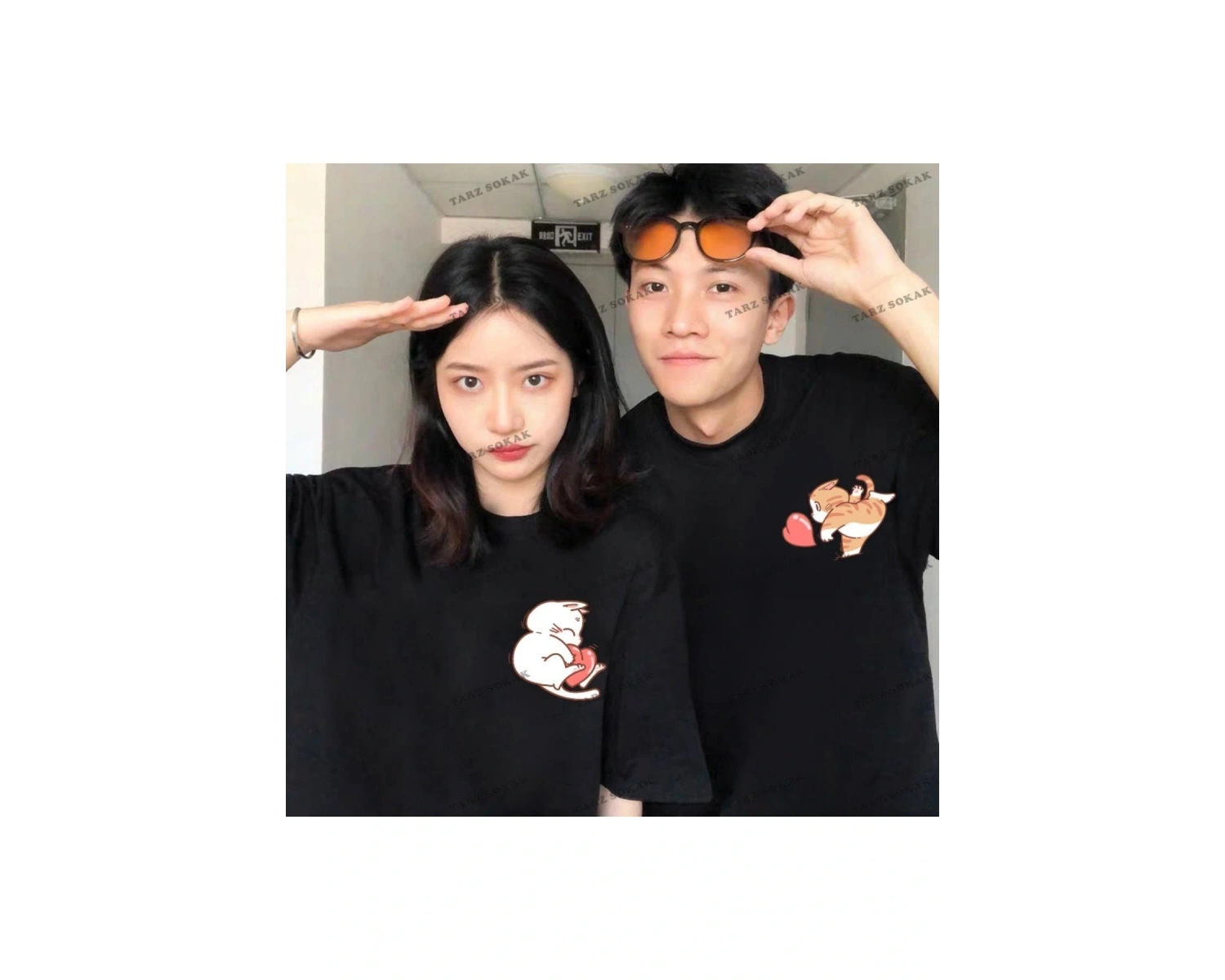 2 Adet Tir Harajuku Style Çift Sevgili Kombinleri Couple Clothing Yeni Sezon