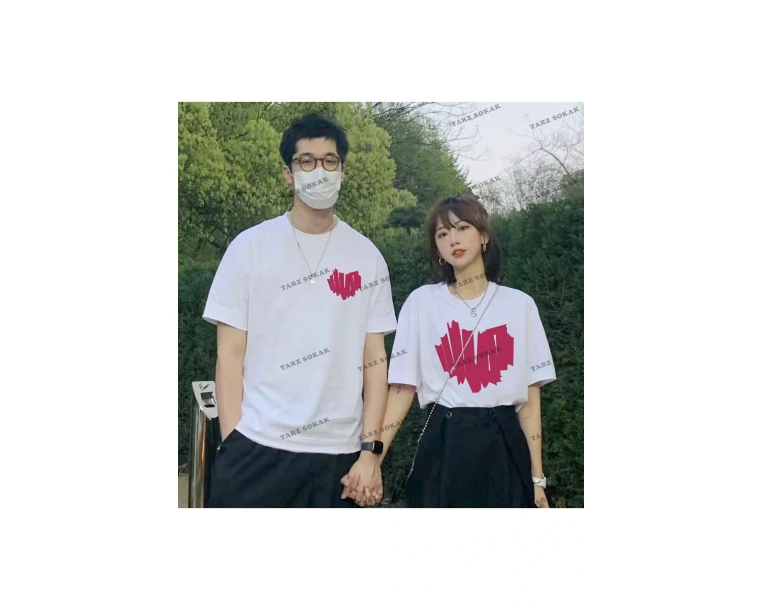 2 Adet Tir Harajuku Style Çift Sevgili Kombinleri Couple Clothing Yeni Sezon