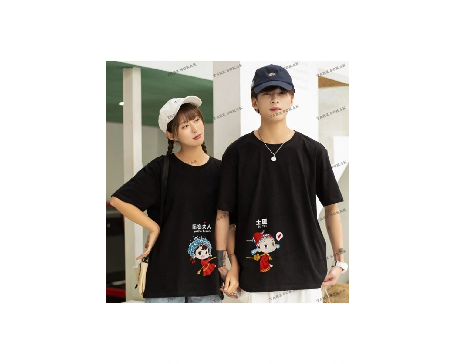 2 Adet Tir Harajuku Style Çift Sevgili Kombinleri Couple Clothing Yeni Sezon