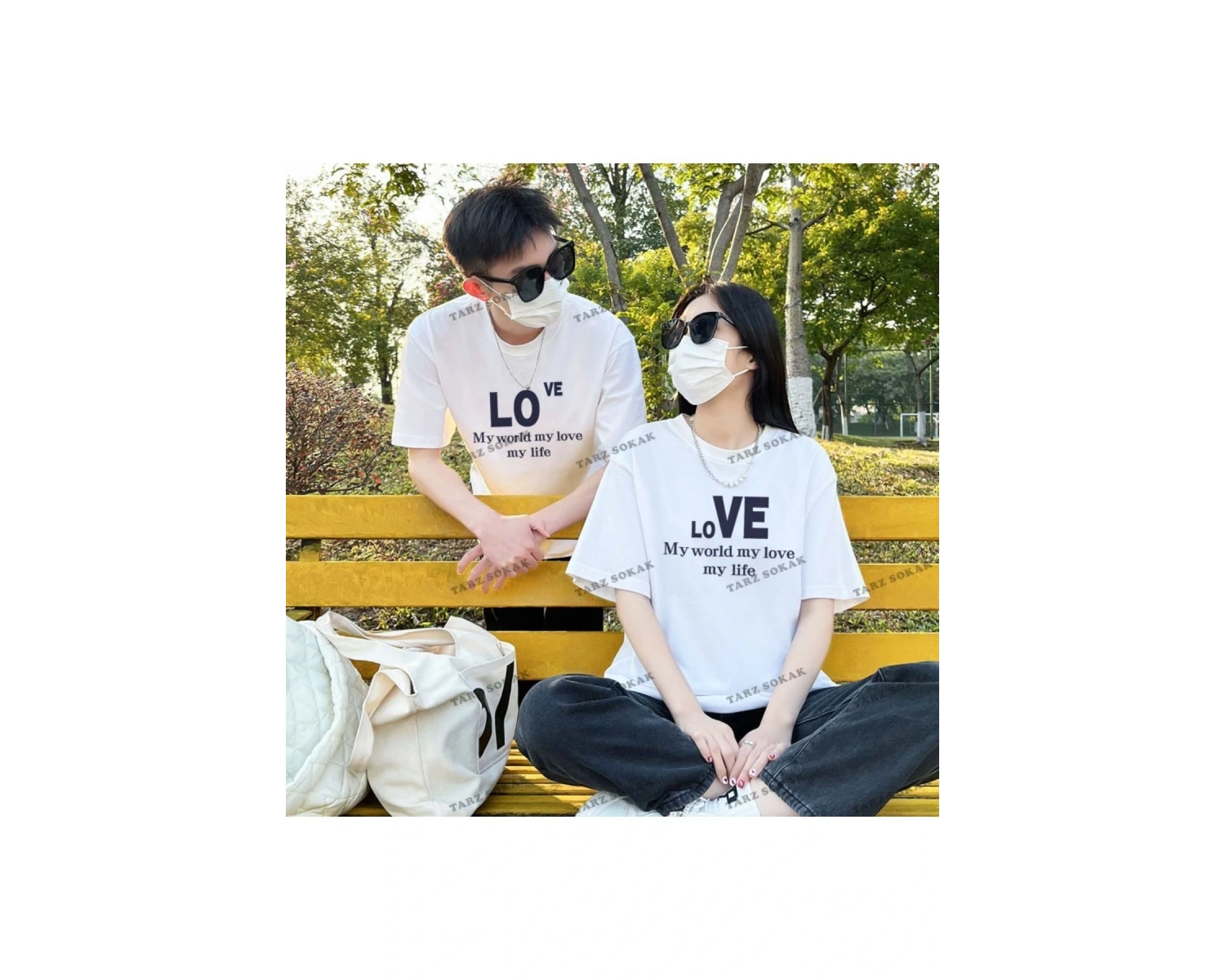 2 Adet Tir Harajuku Style Çift Sevgili Kombinleri Couple Clothing Yeni Sezon