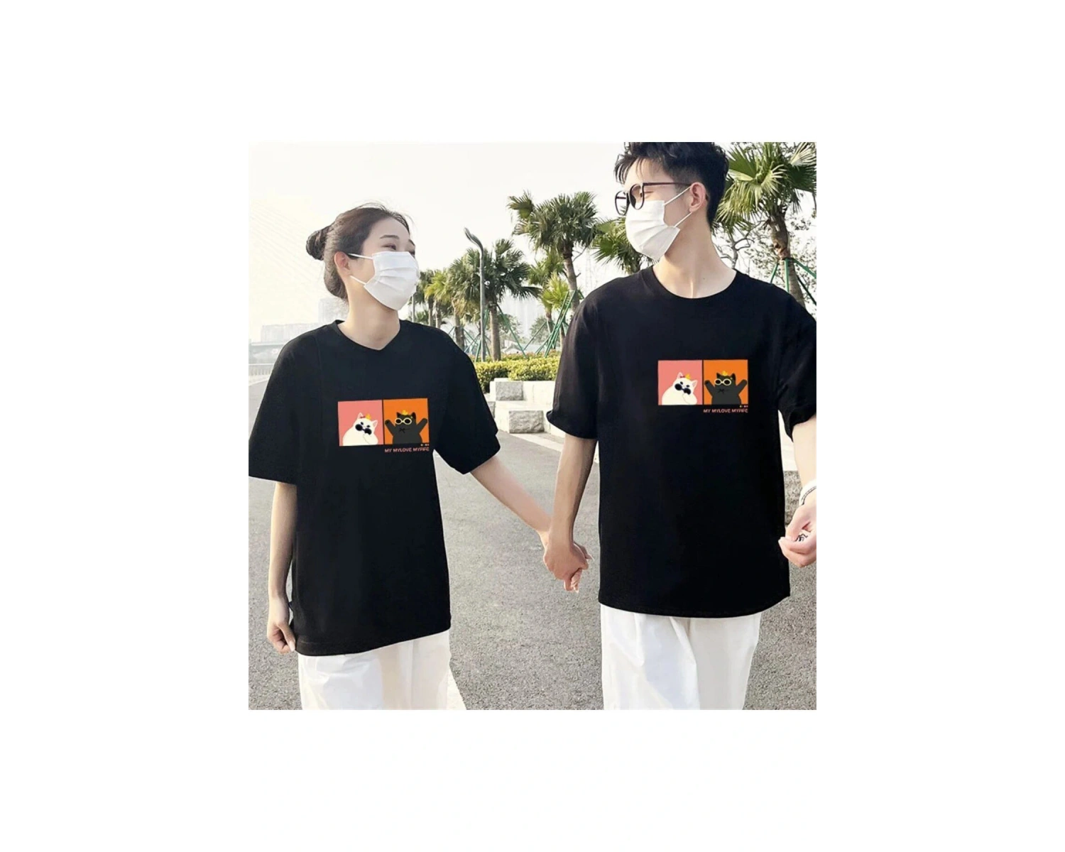 2 Adet Tir Harajuku Style Çift Sevgili Kombinleri Couple Clothing Yeni Sezon