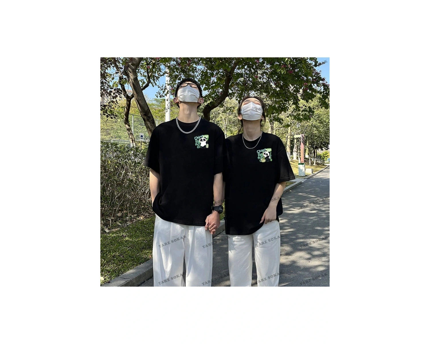 2 Adet Tir Harajuku Style Çift Sevgili Kombinleri Couple Clothing Yeni Sezon