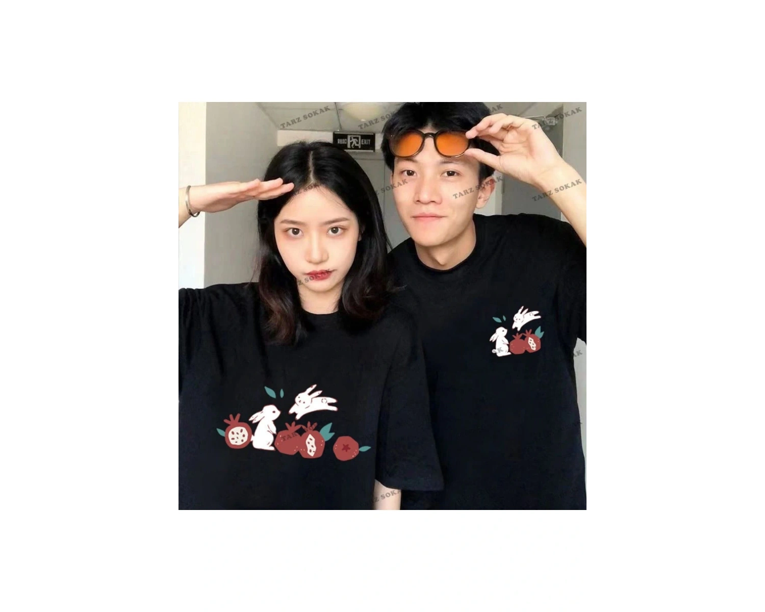 2 Adet Tir Harajuku Style Çift Sevgili Kombinleri Couple Clothing Yeni Sezon