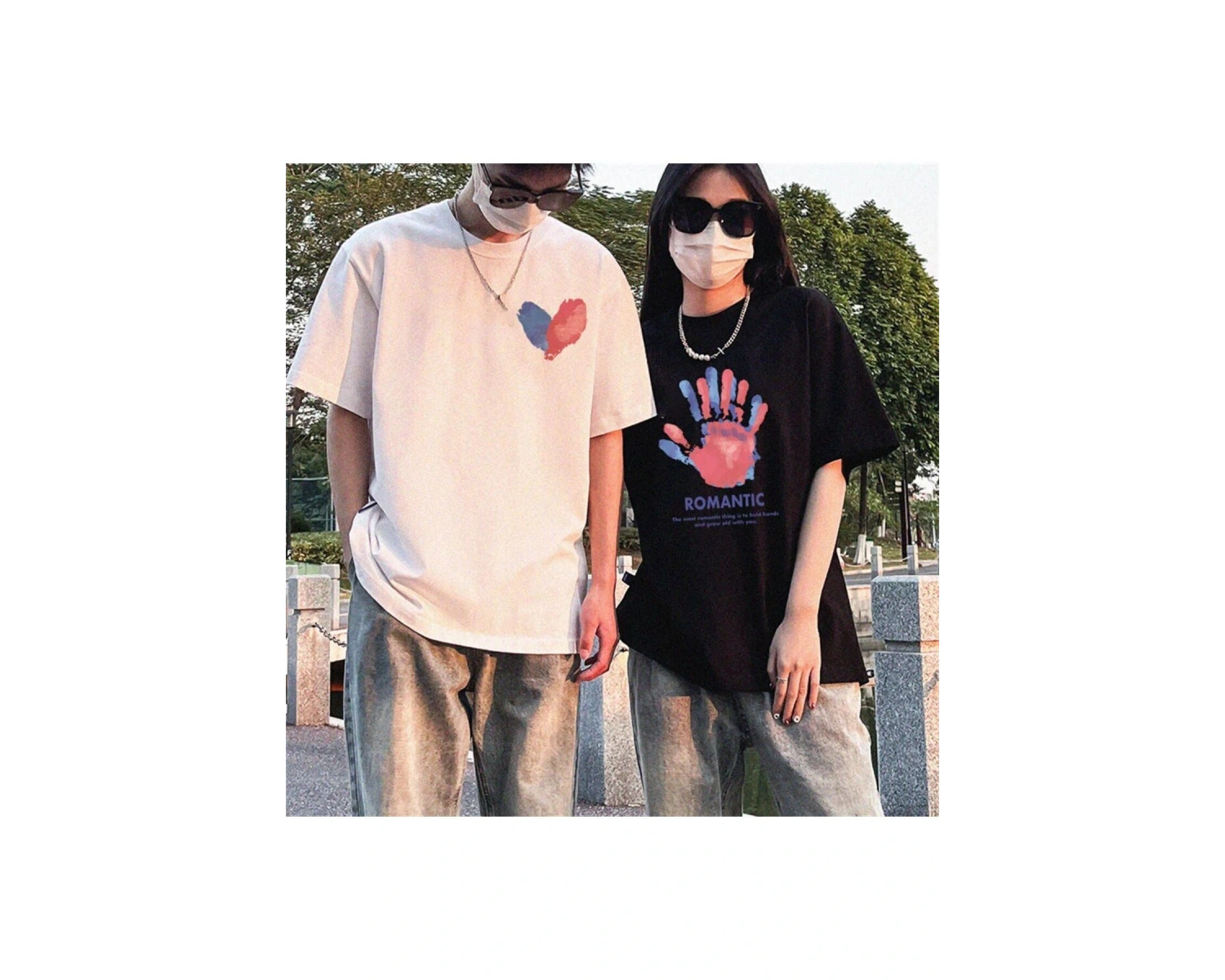 2 Adet Tir Harajuku Style Çift Sevgili Kombinleri Couple Clothing Yeni Sezon