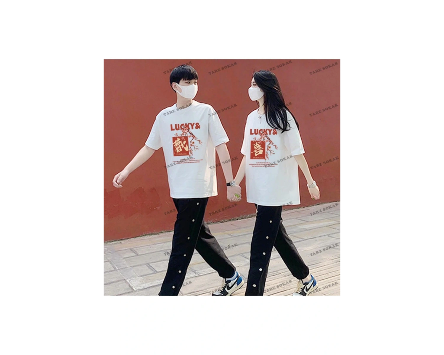 2 Adet Tir Harajuku Style Çift Sevgili Kombinleri Couple Clothing Yeni Sezon